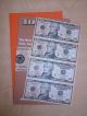 Series 2006 $10 4 - Subject Sheet (uncut Bep Note 4x10 Frn Hamilton If99921249a Small Size Notes photo 3