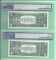 1957 - B Silver Certificate Fr - 1621 8 Consec Pmg 67 - Gem - Unc 6407 - 14 Small Size Notes photo 8