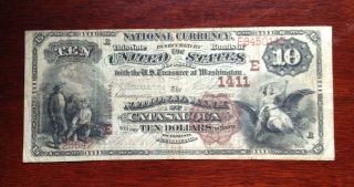 $10 National Bank Of Catasauqua Pennsylvania 1882 Brown Back photo