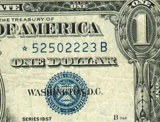 Star 1957 $1 Silver Certificate More Currency 4 Xgp photo