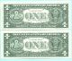 2 $1 Crisp Unc.  Series 1977 A,  Low Consecutive Serial No ' S C 09618903 D & 904 D Small Size Notes photo 1