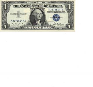 1957 $1.  00 Silver Certificate 