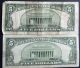 Two 1953 $5 Blue Seal Silver Certificates (c59763942a) Small Size Notes photo 1