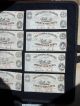 1863 25 Cent State Of Alabama Confederate 8 Notes Same Sheet 1 - Cu 7 - Chcu To Gem Paper Money: US photo 1
