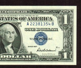 $1 1957 Silver Certificate Choice Uncirculated More Currency 4 photo