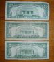 Three $5.  00 1963 Red Seal United States Notes - Circulated,  No Rips Vgc Small Size Notes photo 1