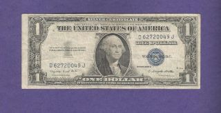 1935g Motto $1 Silver Certificate Note Birth Year Serial D 627 - 2004 - 9 photo