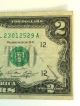 American Two Dollar Bill 1978 Error In Cutting Misaligned Circulated + Paper Money: US photo 3
