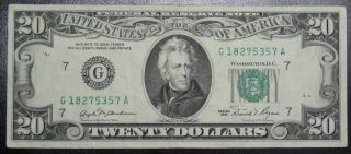 1981 $20 Dollar Federal Reserve Note Chicago Grading Xf 5357a Pm5 photo
