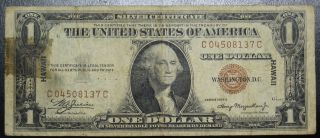 1935 A One Dollar Silver Certificate Hawaii Note Grading Vg Taped 8137c Pm6 photo