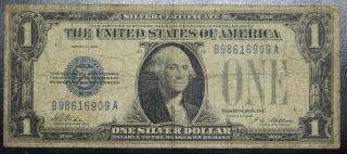 1928 One Dollar Silver Certificate Funny Back Note Grading Vg 6909a Pm6 photo