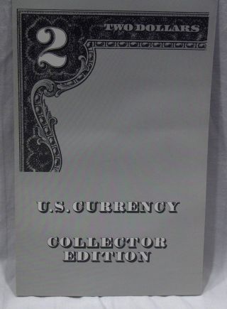 Us Currency Collector Edition $2 Uncut photo
