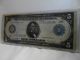 1914 $5.  00 Federal Reserve Note Blue Seal Vg Circulated Large Size Notes photo 3