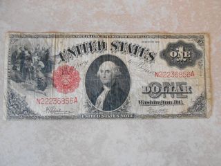 Large $1.  00 United States Note Low Serial Number photo