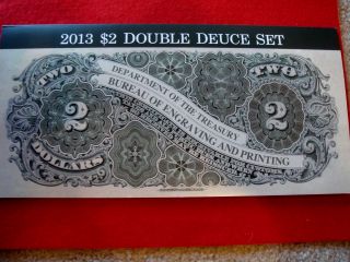2013 $2 Double Deuce Currency (rare) Identical Serial Set; Gem Limited photo