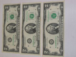 Two Dollar Bill 1976 Jefferson Green Seal Series 1976 photo