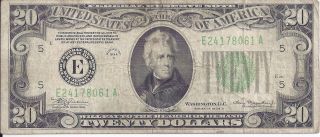 1934 - A $20 Twenty Dollar Frn E Richmond,  Julian - Morgenthau, photo