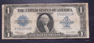 $1 One Dollar 1923 Us Silver Certificate - Large Note photo
