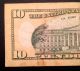 2006 $10 Frn Star Ib01899168 Circulated Note Rare Look Small Size Notes photo 3