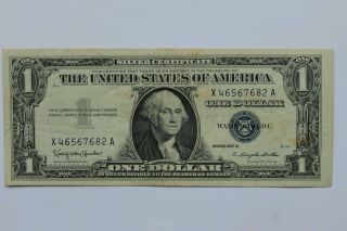 1957 B One Dollar Silver Certificate photo