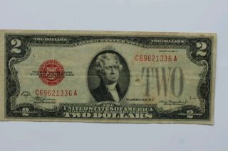 1928 D Two Dollar Red Seal Note photo