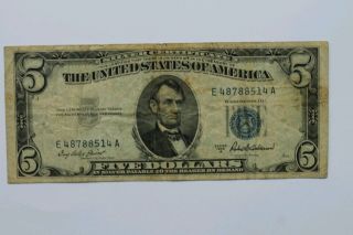 1953 A Five Dollar Silver Certificate photo
