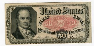 Fractional Currency 50 Cents,  Fifth Issue A Crisp About Uncirculated Example photo