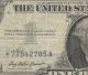 Star Note 1957 Silver Certificate Blue Seal 77542785a $1.  Bill W/info Card Small Size Notes photo 1