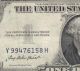 Au Crisp 1935e Silver Certificate Blue Seal Y99476158h $1.  Old Currency Godless Small Size Notes photo 1