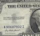Au Crisp 1935e Silver Certificate Blue Seal A90687902i $1.  Old Currency Godless Small Size Notes photo 1