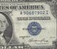 Au Crisp 1935e Silver Certificate Blue Seal A90687902i $1.  Old Currency Godless Small Size Notes photo 2