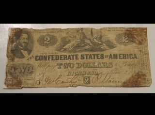 1862 Two Dollars Csa,  Type 42 photo