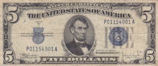 1934c Five Dollars Banknone photo