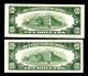 2 1950 Federal Reserve Ten Dollar Notes Small Size Notes photo 1
