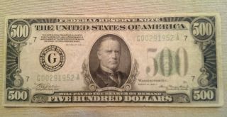 $500 Federal Reserve Note 1934 A photo