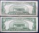 One 1934d $5 & One 1953 $5 Blue Seal Silver Certificate (a03716020a) Small Size Notes photo 1
