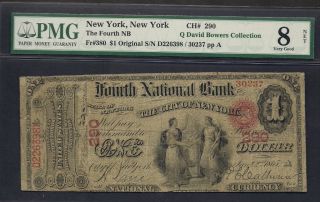 $1=original=nbn=fourth National Bank=new York (ny) =pmg 8 Very Good photo