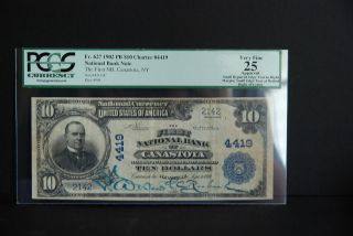1902 $10 National Bank Note - First National Bank Of Canastota,  Ny photo
