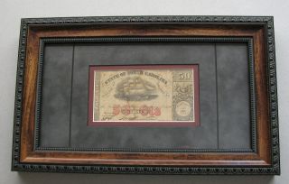 1864 North Carolina 50 Cent Note - Civil War Era Confederate Fractional Currency photo