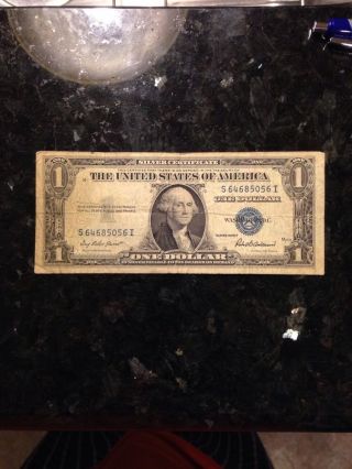 Rare Old 1935 - F U.  S.  Blue Seal $1 One Dollar Bill Silver Certificate Error? photo