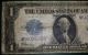 1923 $1 Dollar Bill Old Us Bank Note Paper Money Currency Blue Stamp Silver One Large Size Notes photo 1