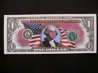 Colorized $1 Bill - George Washington - Unc photo