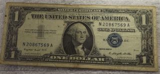 1957a Silver Certificate $1 N 20867569 A photo