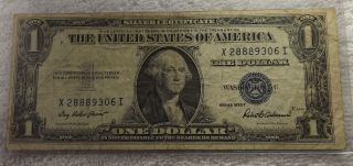 1935 F Silver Certificate Blue Seal $1 X 28889306 I photo