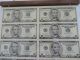 Uncut Sheet Of 16 2003 $5 Frn + Bep Acrylic Hanging Display Small Size Notes photo 1