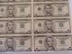 Uncut Sheet Of 16 2003 $5 Frn + Bep Acrylic Hanging Display Small Size Notes photo 3