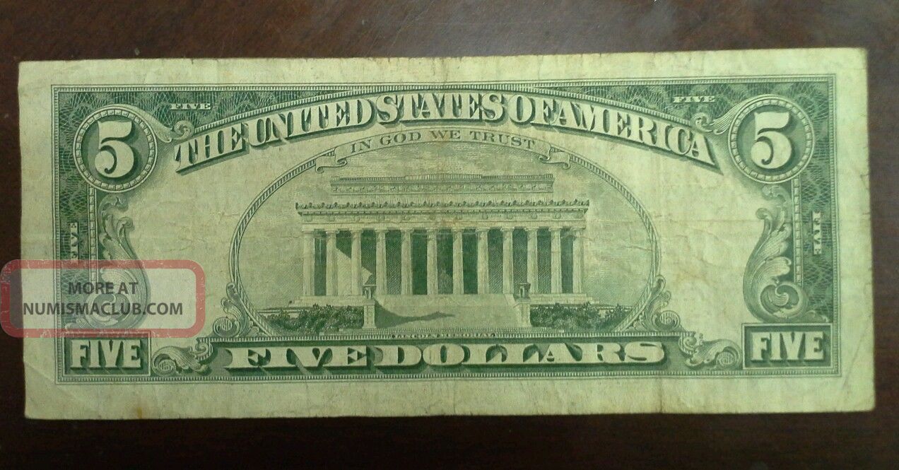 1963 Series 5 Dollar Red Seal United States Star Note