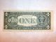 U.  S.  One Dollar Bill Off Center Cut Ser ' 98765 ' 2009 Note Bank Of St.  Louis Small Size Notes photo 1