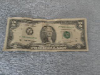 U.  S.  1995 Two Dollars Federal Reserve Note Atlanta photo
