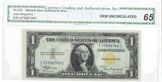 $1 North Africa Gem 65 ::: 1935a $1 Silver Certificate photo